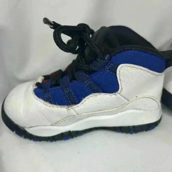 Nike Air Jordan 10 X MID Retro GS Olympians Size 6C Red White Blue Sneakers Shoe - Picture 4 of 14